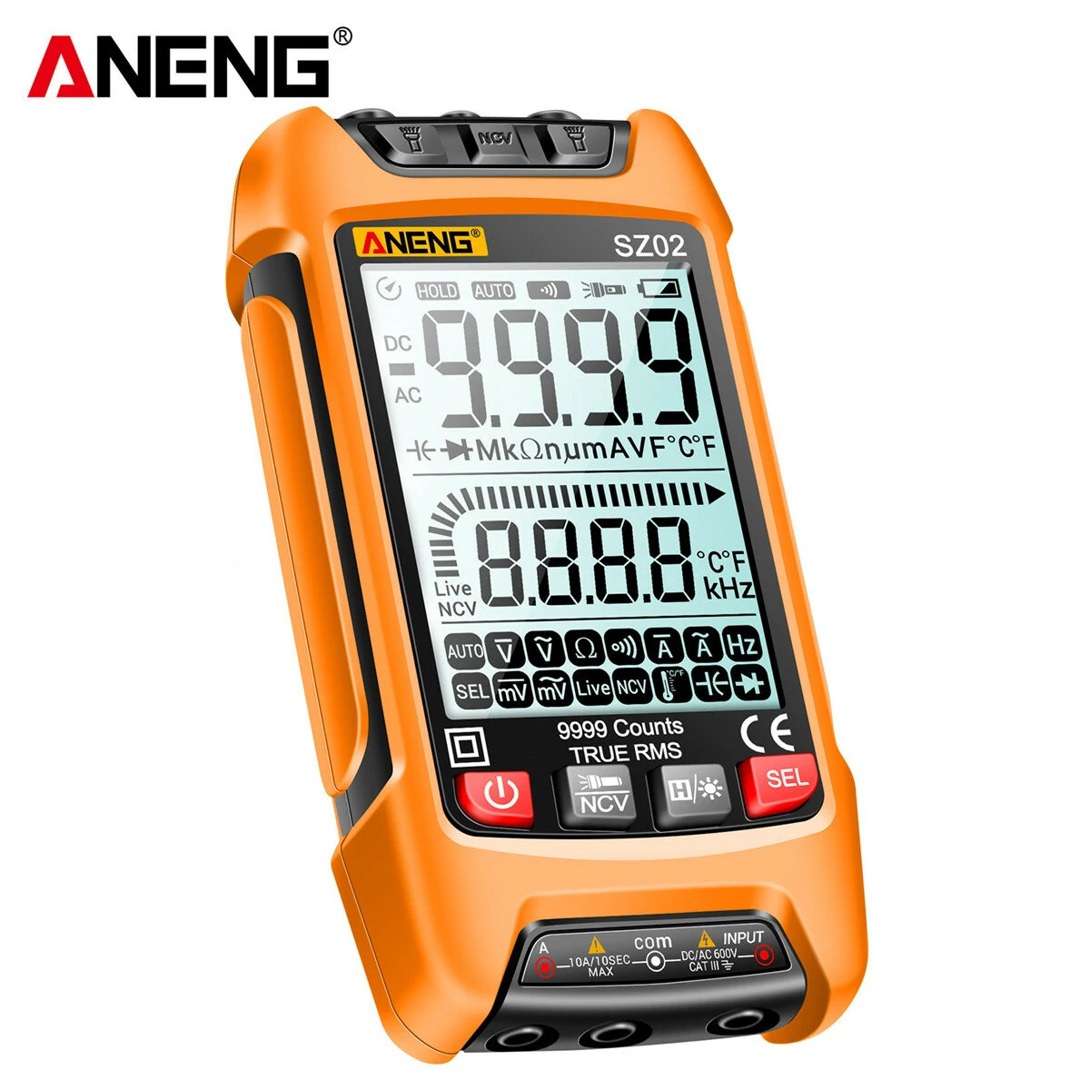 ANENG SZ02 True RMS Digital Multimeter - 9000 Counts Auto Range | Capacitor Tester - Image 5