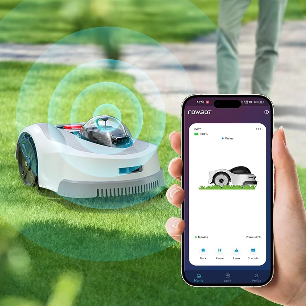 N1000 Robotic Lawn Mower for 0.75 Acres | RTK GPS & AI Navigation | Virtual Boundary | App Control - Image 3
