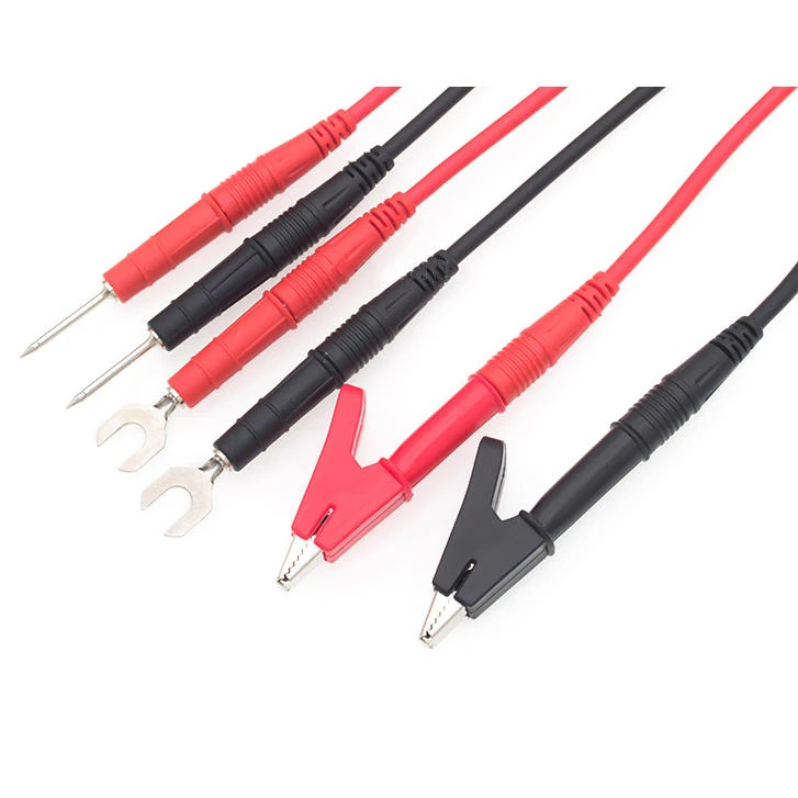 8-in-1 Multimeter Test Lead Set - 1M Cable with Banana Plugs & Clips - Image 2