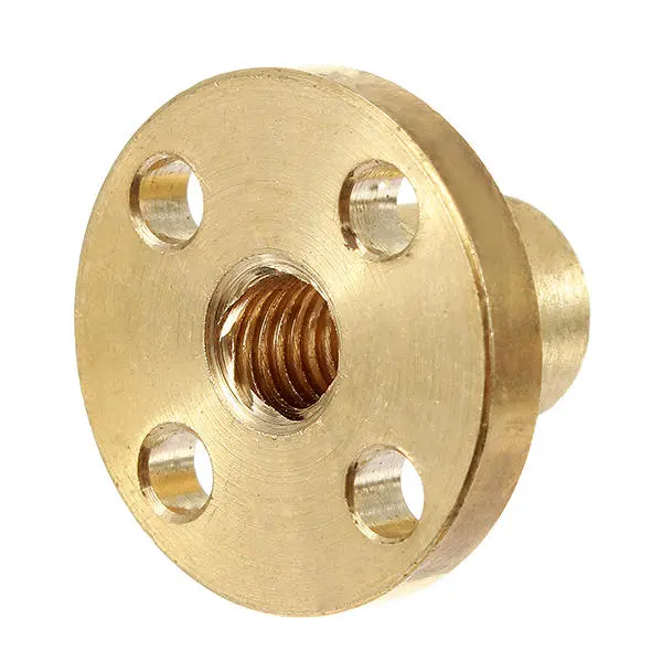 T6 Brass Nut for Stepper Motor | 2mm Pitch 6mm Thread Lead Screw - CNC Parts - Image 2