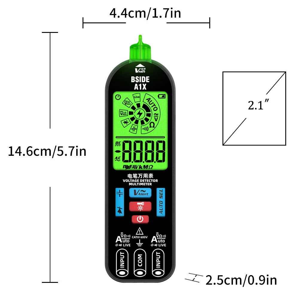 BSIDE A1X Digital Multimeter | USB Charging & Voltage Detection | Auto Ranging - Image 5
