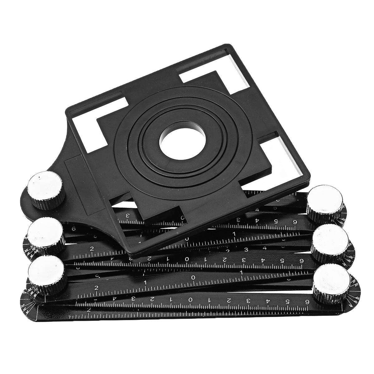 Aluminum Alloy Multi Angle Ruler - 6 Folding Tool | 25-75mm Tile Hole Measure - Image 5
