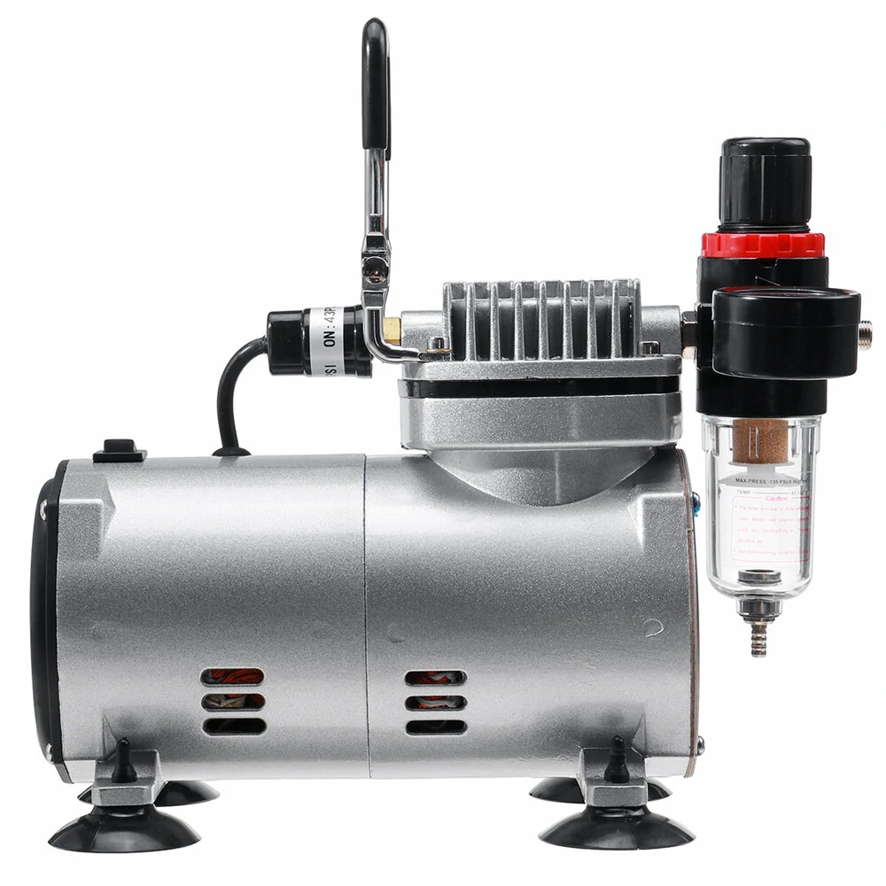 Portable Airbrush Compressor - 110/220V High Pressure Spray Gun Pump for Painting - Image 2
