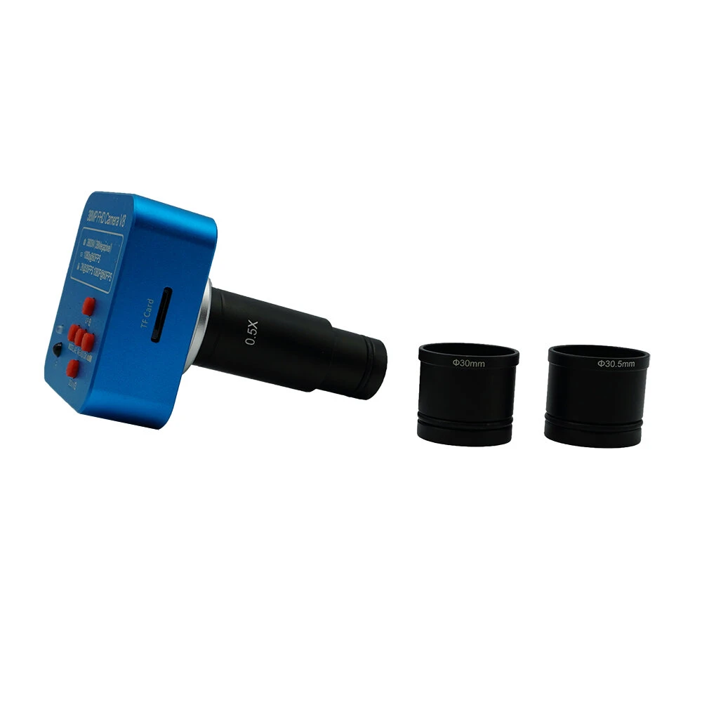 38MP Industrial Microscope Camera | 0.5X Eyepiece & 23.2-30.5mm Adapters for Phone PCB Repair - Image 4