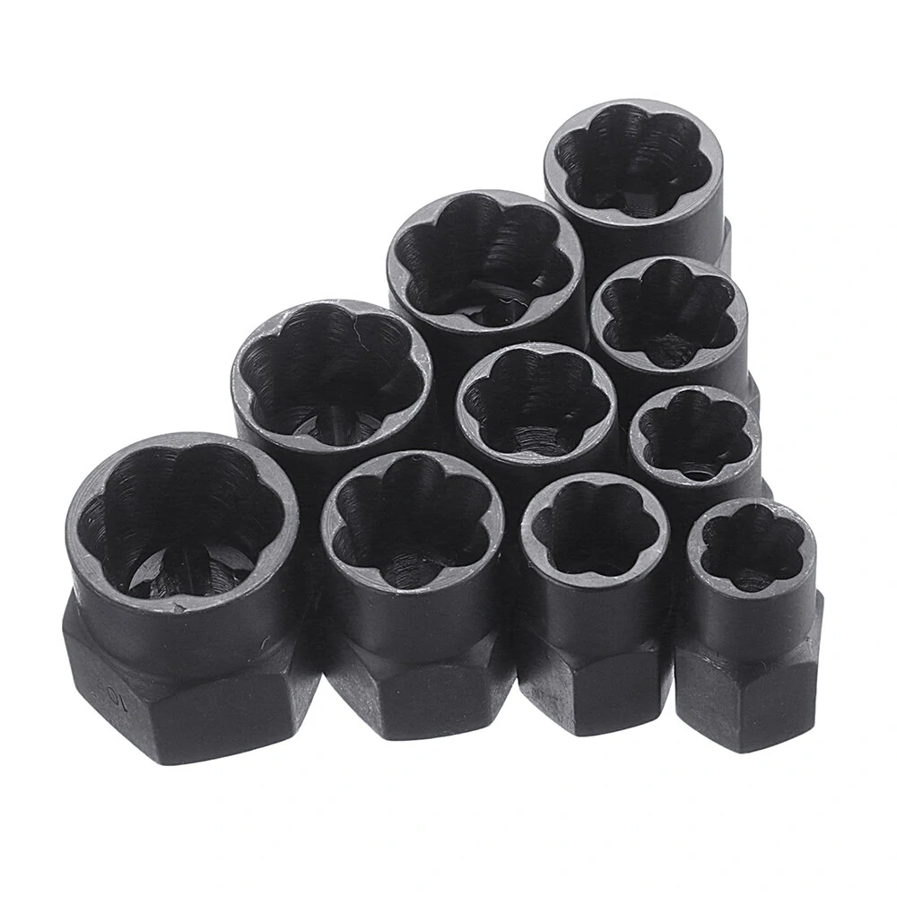 Damaged Nut Bolt Extractor Kit - 10pcs Metric Broken Bolt Remover & Stud - Image 2