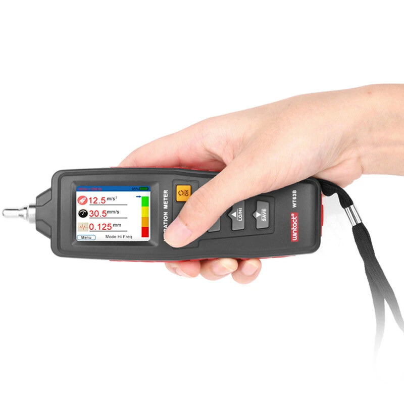 WT63B Digital Vibration Analyzer | Color LCD Meter for Speed & Acceleration - Image 5