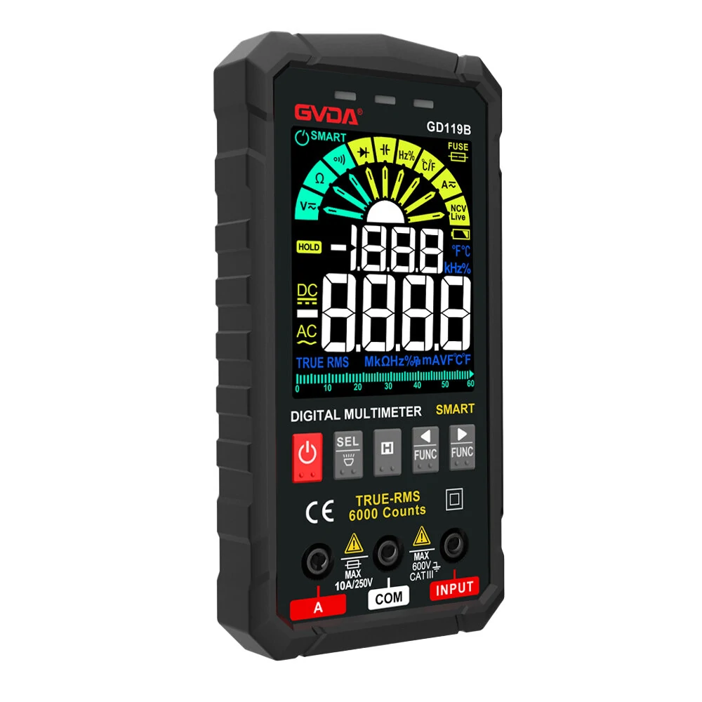 GVDA Digital Multimeter - 600V True RMS AC/DC Voltage Tester with NCV & Capacitance - Image 4
