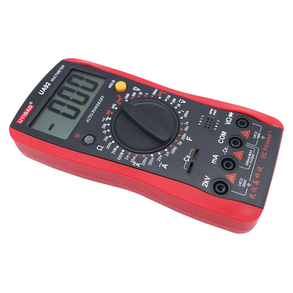UIGAO UA92 Digital Multimeter - AC/DC 2000V Voltage Current Resistance Capacitance - Image 2