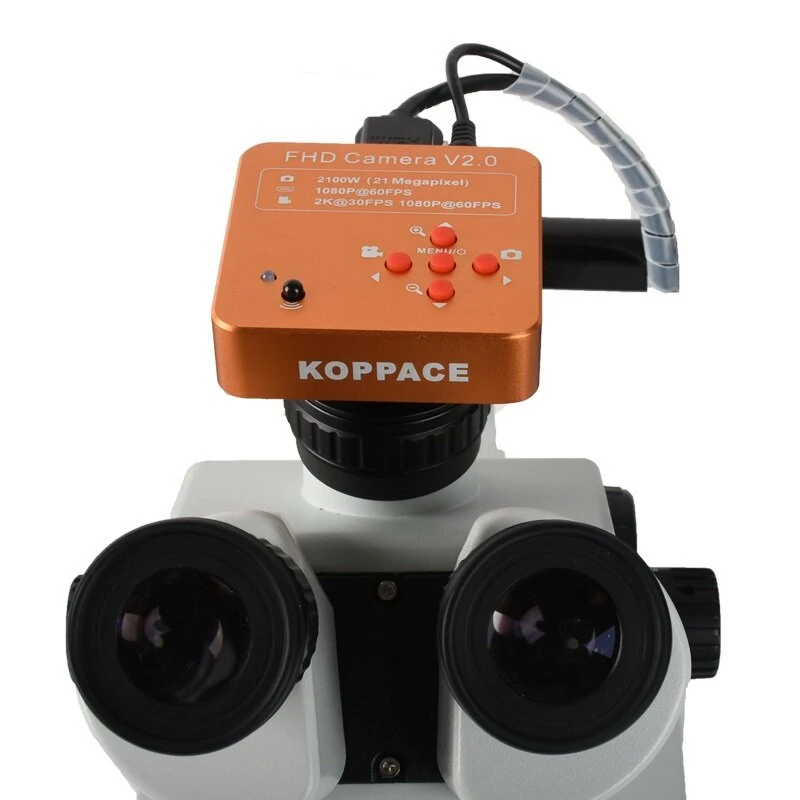 KOPPACE 3.5X-90X Trinocular Stereo Microscope | 13.3 Inch Screen & 21MP Camera - Image 2
