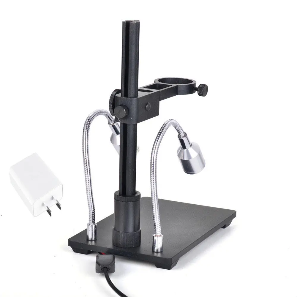 HAYEAR Portable USB Microscope Stand - Aluminum Alloy Arm with LED Lights for Repair & Soldering - Image 5