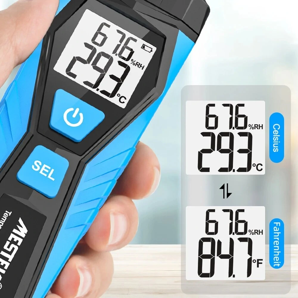 Digital Thermometer Hygrometer - Indoor Outdoor Portable Weather Station with LCD Display - Image 3