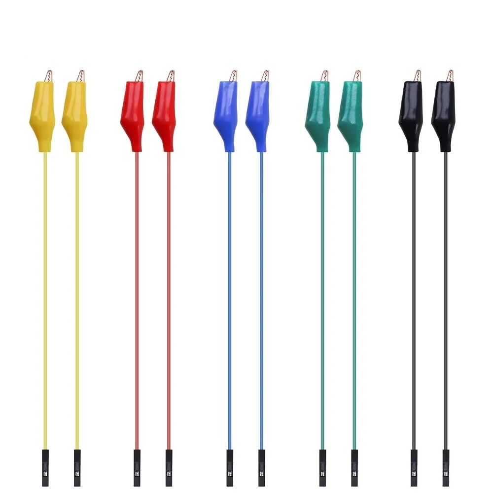 P1531 Dupont Wire Kit - 10PCS Female to Crocodile Clip Test Leads | Silicone Jumper Cables - Image 4
