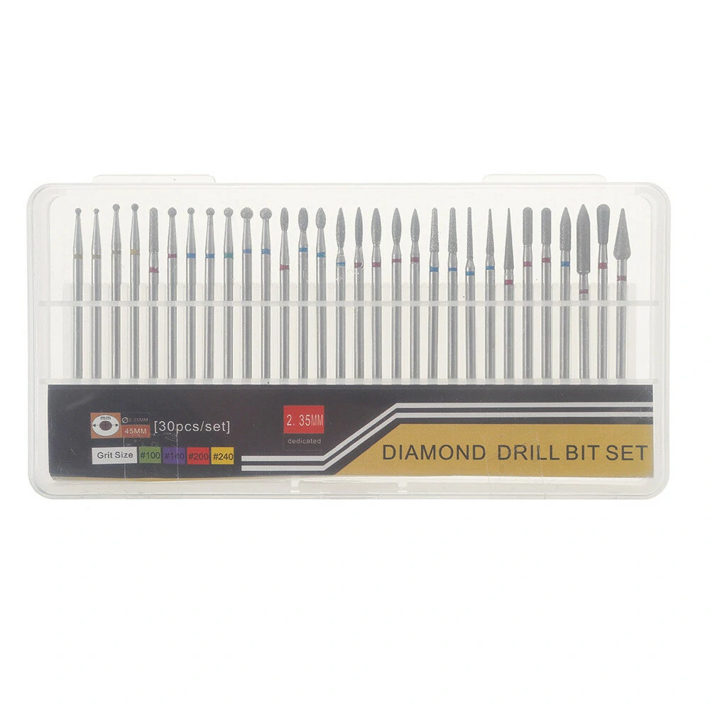 30Pcs Diamond Grinding Head Bits - Tungsten Carbide for Nail Polishing & Grinding - Image 3