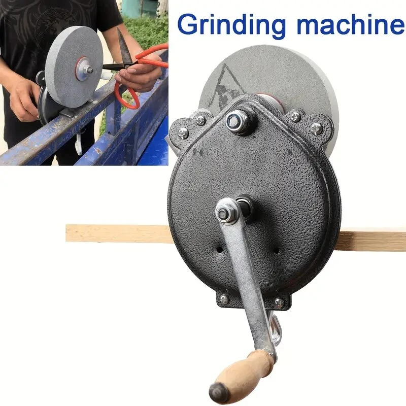 Knife Sharpener - Hand Cranking Grinding Machine Tool | 6 Inch DIY Polisher - Image 4