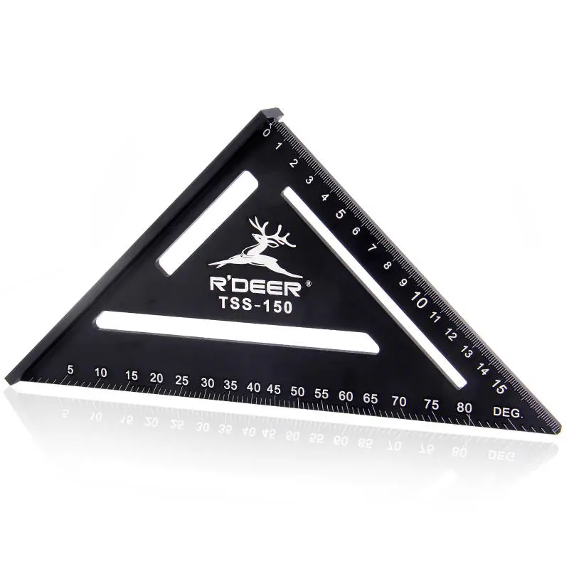 RDEER 150mm Aluminum Alloy Angle Ruler | Triangle Ruler for Woodworking & DIY - Image 3
