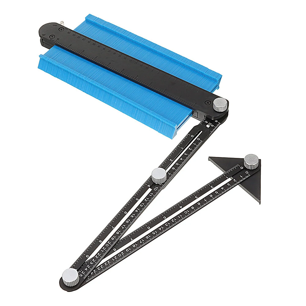 DANIU 0-250MM ABS Contour Gauge | 3X25CM Three-fold Ruler & Triangle Positioner - Image 3
