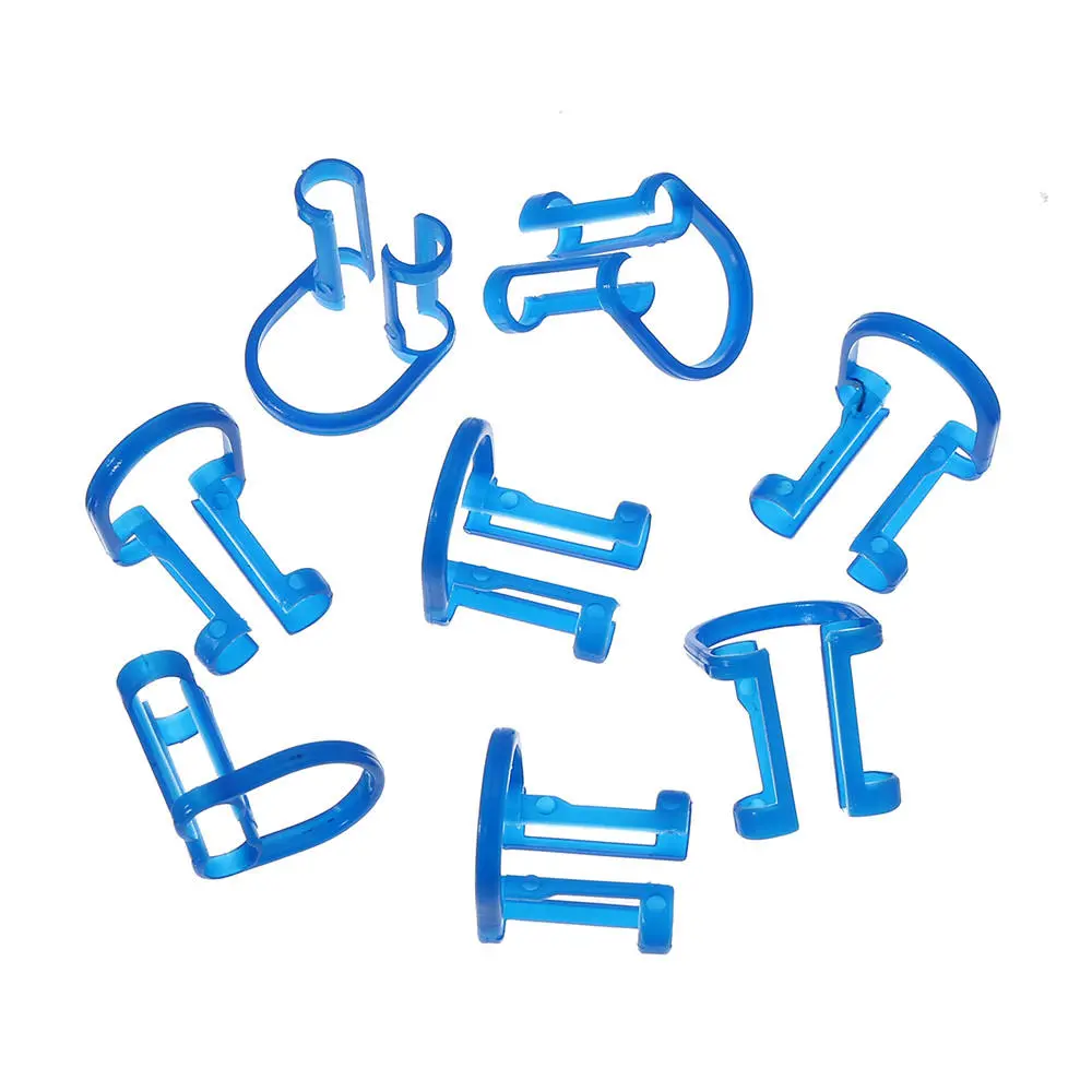 Dental Cotton Roll Holder - Blue Clip for Teeth Clinic Isolation - 50pcs - Image 3