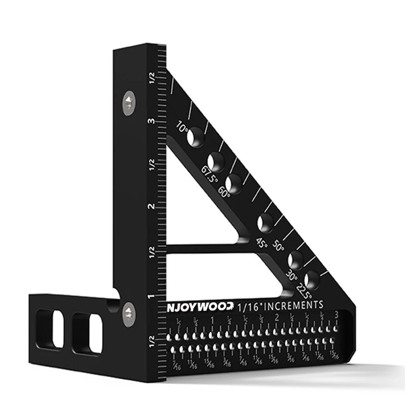 ENJOYWOOD 3D Multi-Angle Measuring Ruler | T-Type Square Protractor Tool | Aluminum Alloy for Woodworking - Image 4