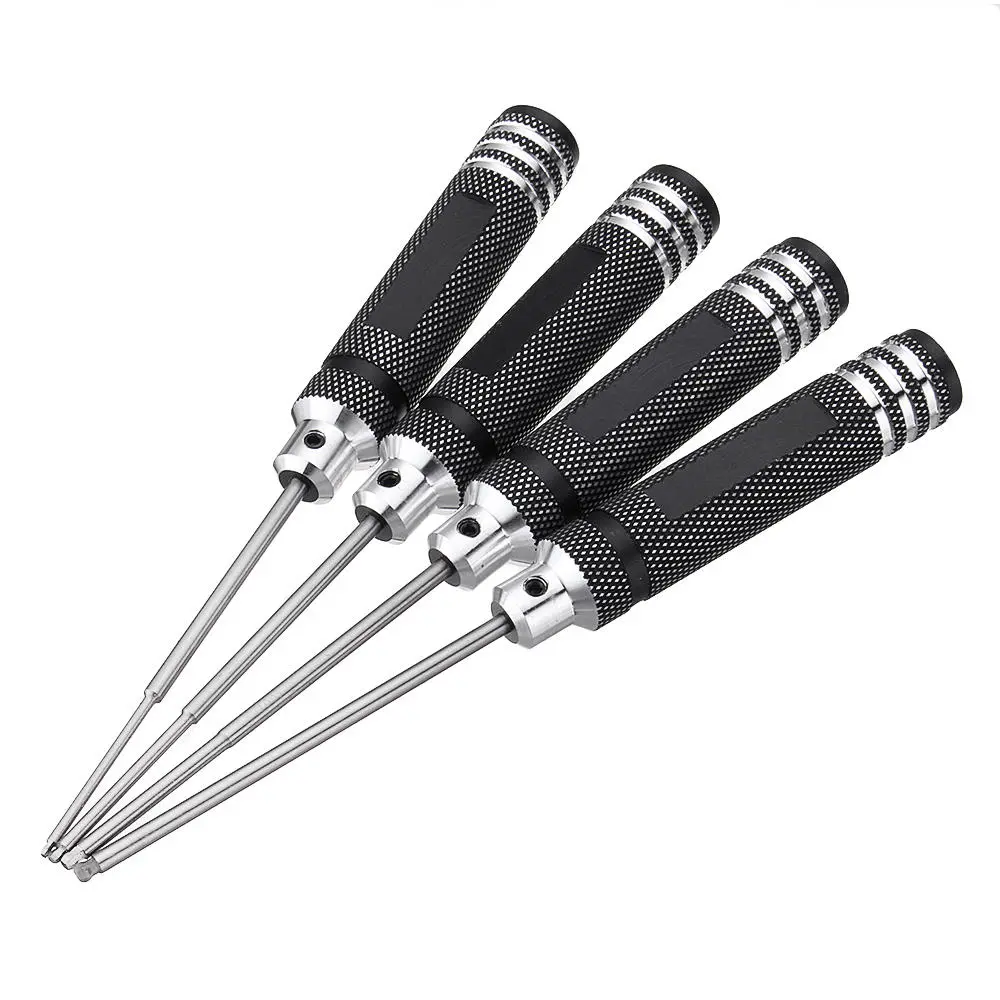 Drillpro HSS Ball Screwdrivers Tool Kit - 4pcs H1.5 to 3.0mm Black Repair Set - Image 3