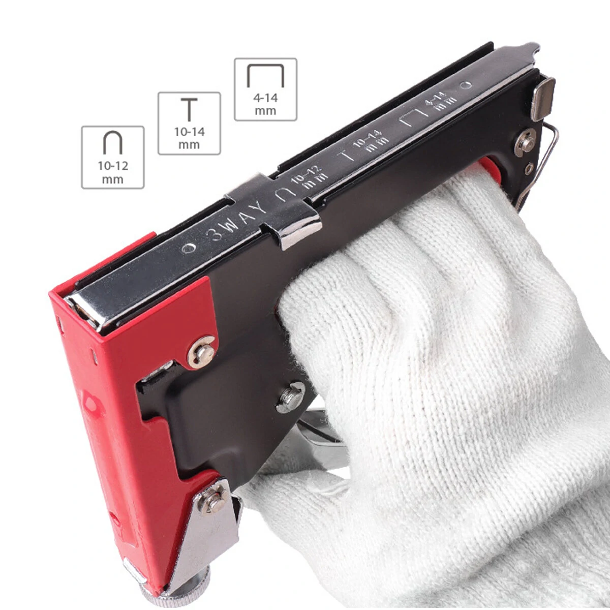 Heavy Duty 3-in-1 Staple Gun Kit | 600 Nails | Upholstery Stapler Tacker Hand Tool - Image 4