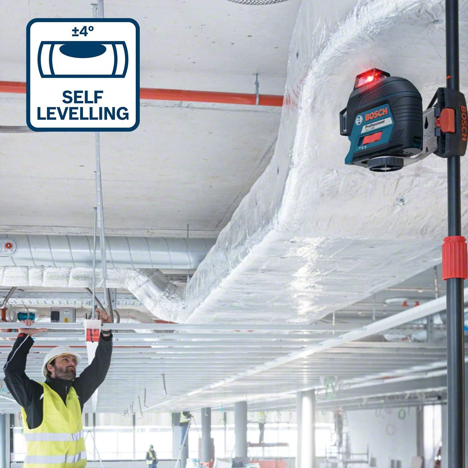 Original Professional GLL3-80 Laser Level | Self-Leveling ±0.3mm | 30m Range 3 Lines - Image 5
