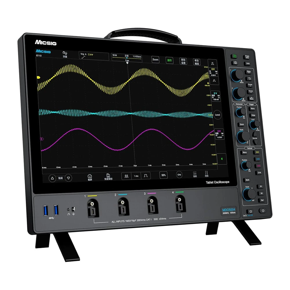 Micsig MDO2504 Digital Oscilloscope | 4 Channel 250MHz | Full Touch Screen - Image 3