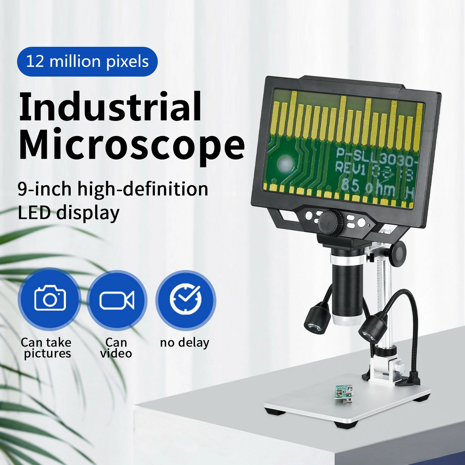 G1600 Digital Microscope | 9 Inch Large Color Screen, 12MP HD, 1600X Zoom - Image 3