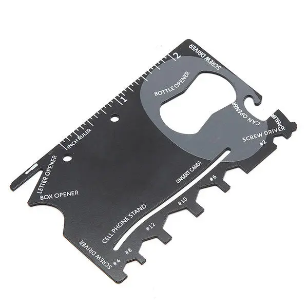 Tactical Wallet Tool - 18-in-1 Credit Card Survival Tool for Camping & Safety - Image 2