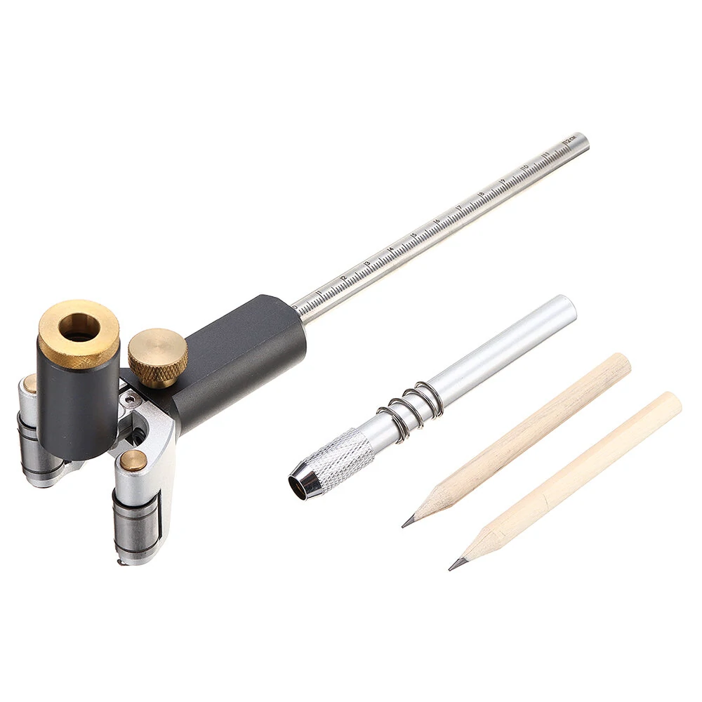 2 in 1 Woodworking Scriber Tool - Linear Arc & Circle Scribe Tool with Pencil - Image 4