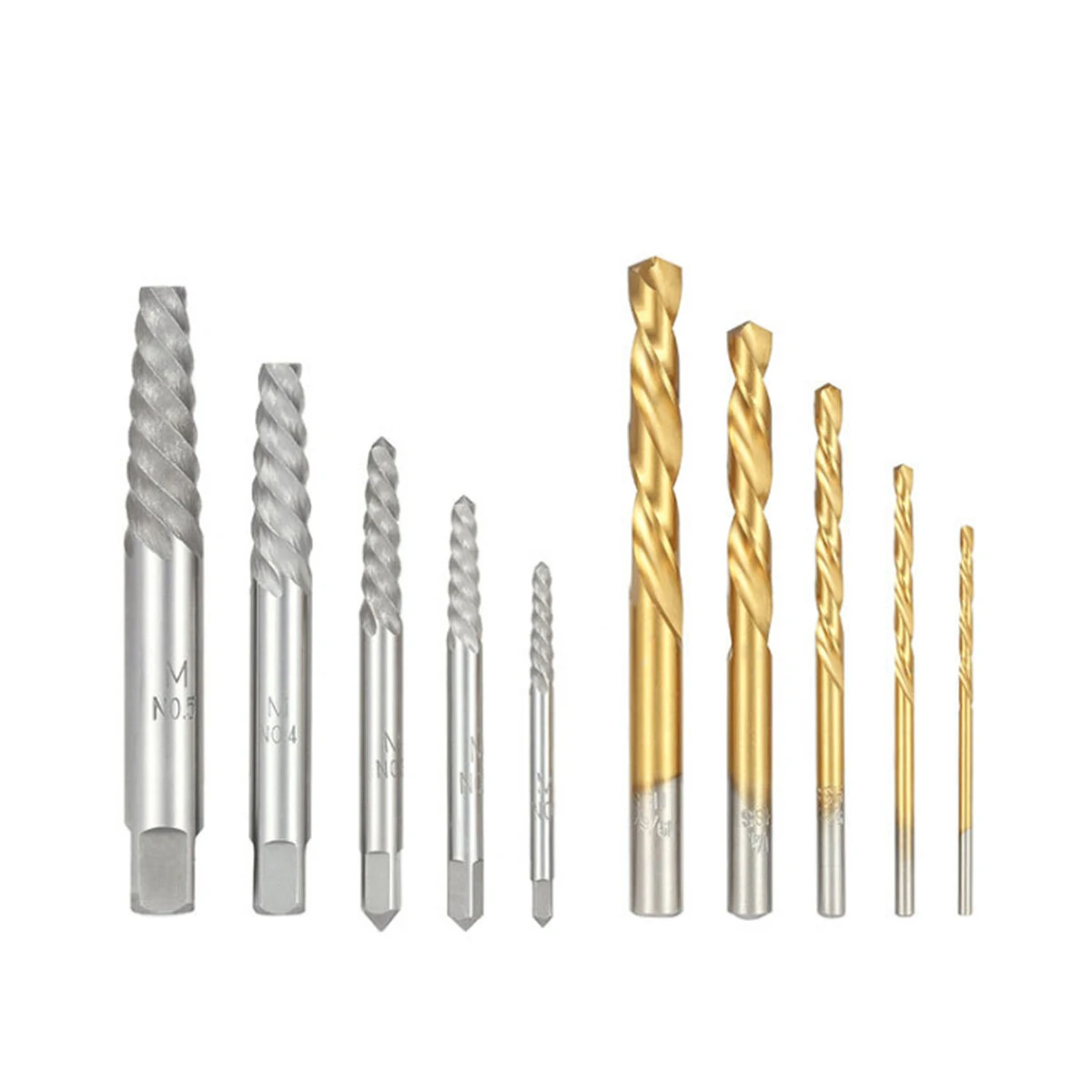 Cobalt Left Hand Drill Bit - 10Pcs Screw Extractor for Broken Bolt Removal - Image 5