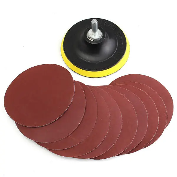10pcs 4-Inch 1000 Grit Sandpaper Backer Pad Drill Adapter - Image 3