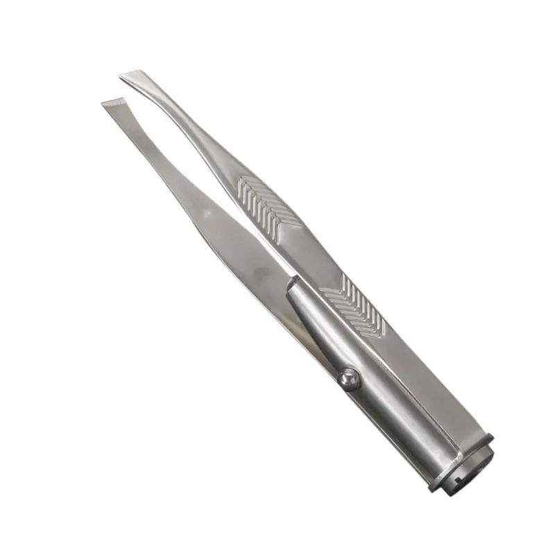 LED Eyebrow Tweezer With Light - Portable Stainless Steel Hair Removal Tool | Makeup - Image 3
