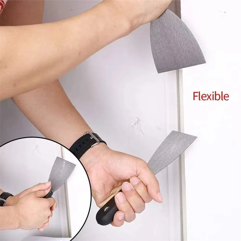 Carbon Steel Putty Knife Set - 7 Sizes Flexible Scraper Kit with Storage Bag - Image 3
