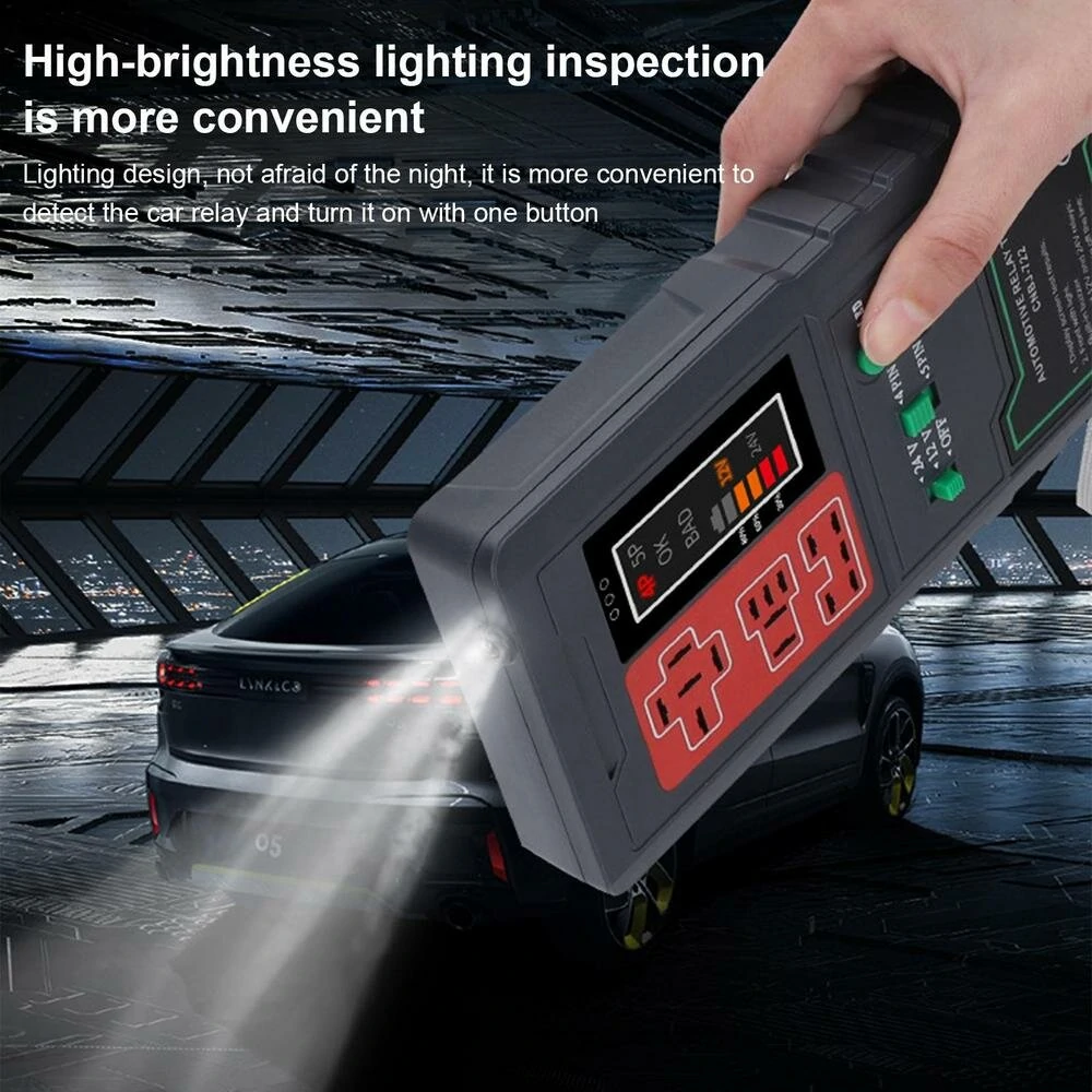 Jit Car Relay Tester 12V/24V with LED Screen | 4pin/5pin Tool & Large Battery - Image 4