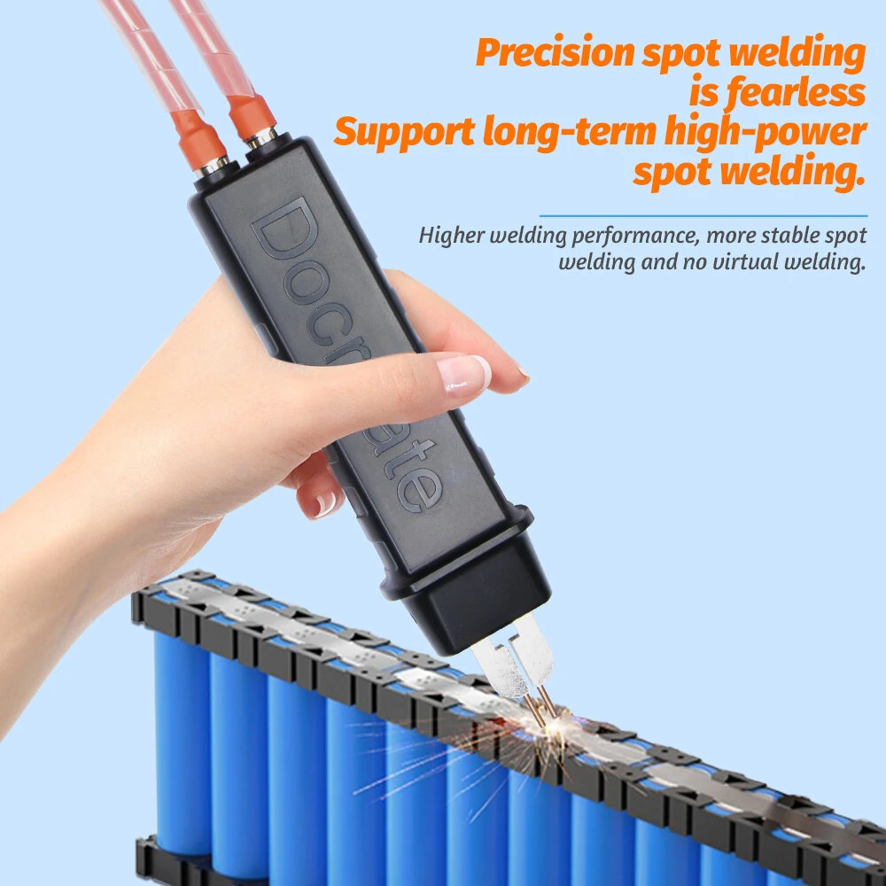 DIY Spot Welding Pen - 1500A Gold-Plated Copper - 414g Compact for 18650 Batteries - Image 4
