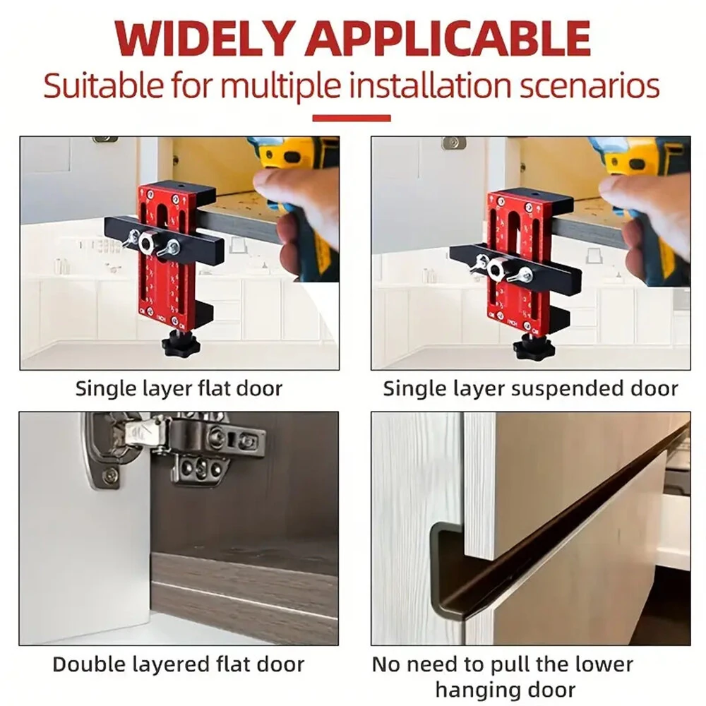 Adjustable Cabinet Door Clamp - One-Hand Operation 5-45mm | Includes 10mm Sleeve - Image 3