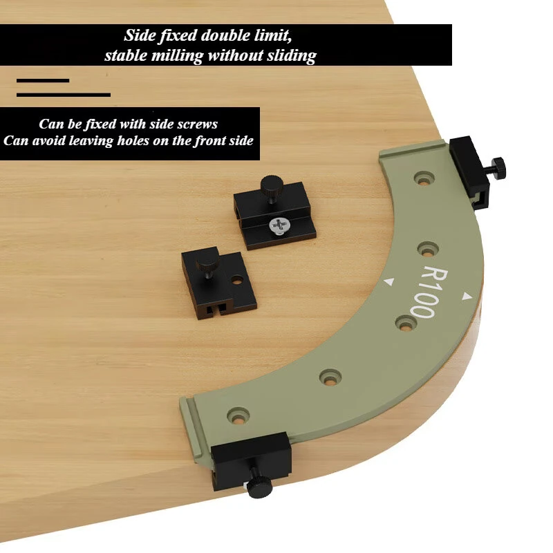 Woodworking Router Corner Jig Template R100-300 | Laser Cut Accurate Angle Positioning Tool - Image 3