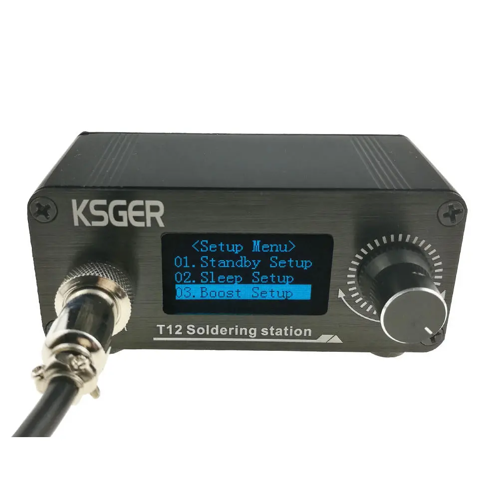 KSGER V2.01 T12 Soldering Station - STM32 OLED Temperature Controller with 907 Handle - Image 4