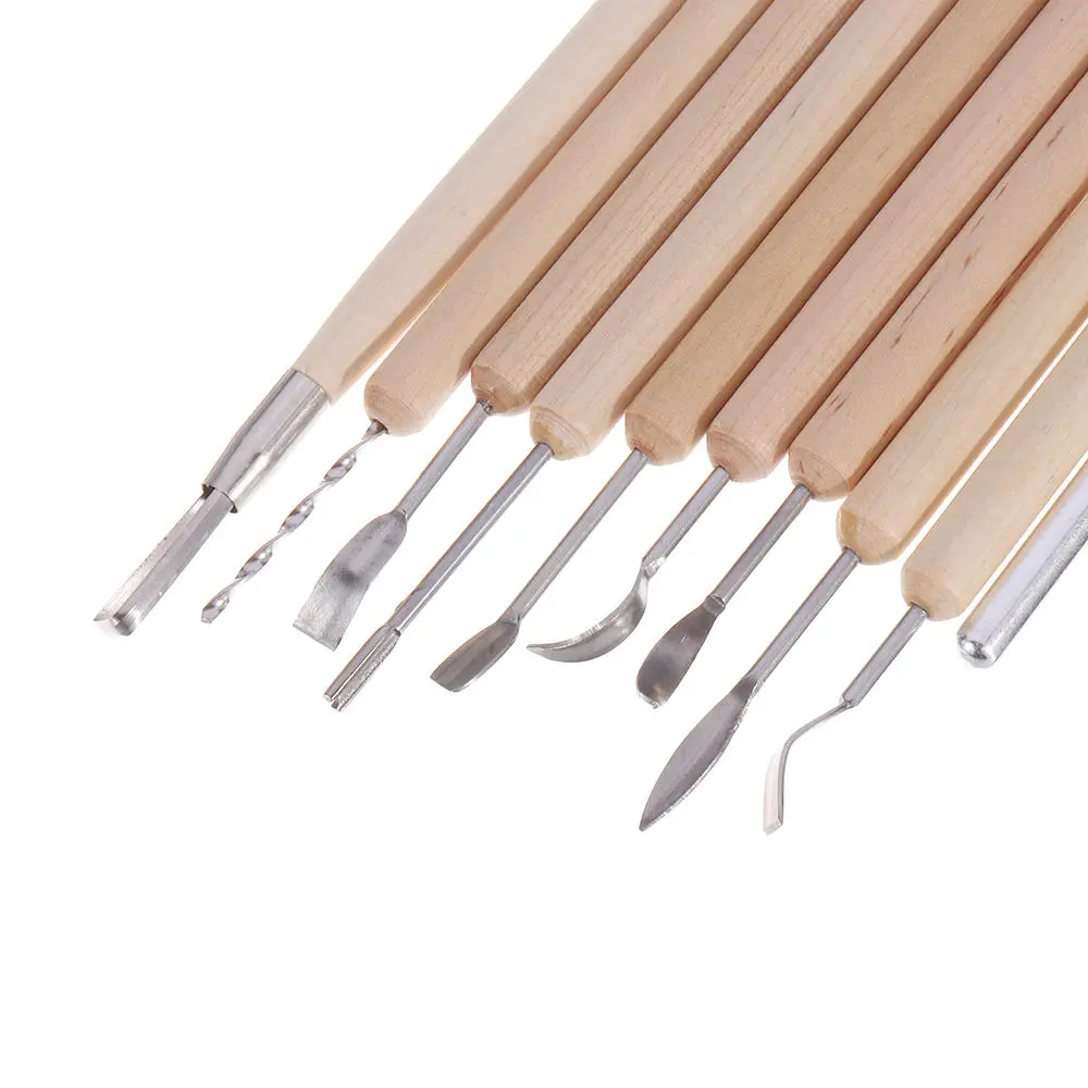 11Pcs Clay Sculpting Tool Kit - Polymer Ceramic Tools for Modeling & Carving - Image 5