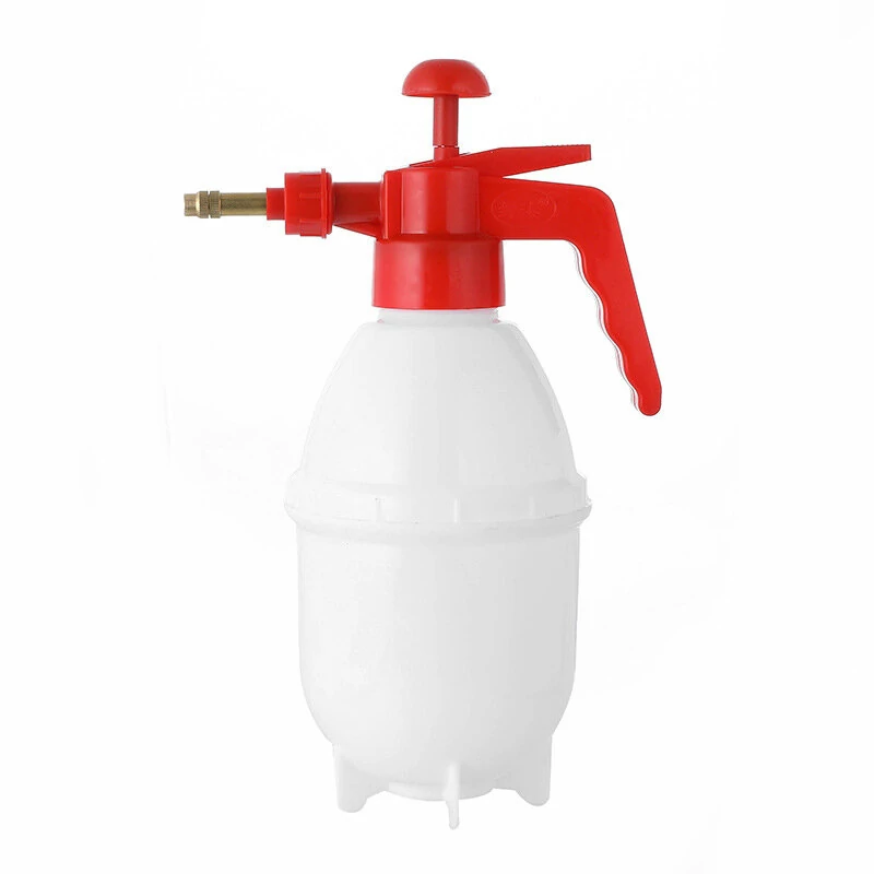 White Orange Hand-held Pressure Watering Can - 1.5L & 2L Small Spray Bottle for Gardening - Image 2