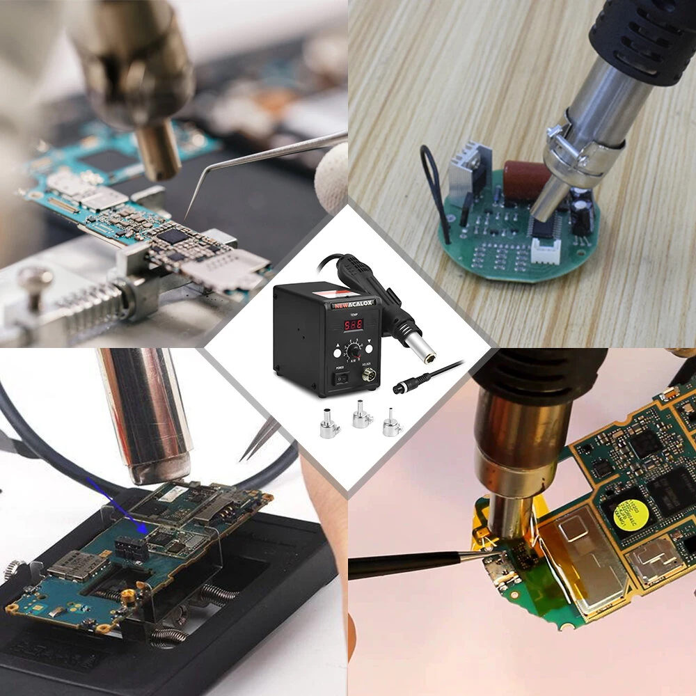 NEWACALOX 858D 700W Soldering Station - Hot Air Rework Gun with Digital Display - Image 3