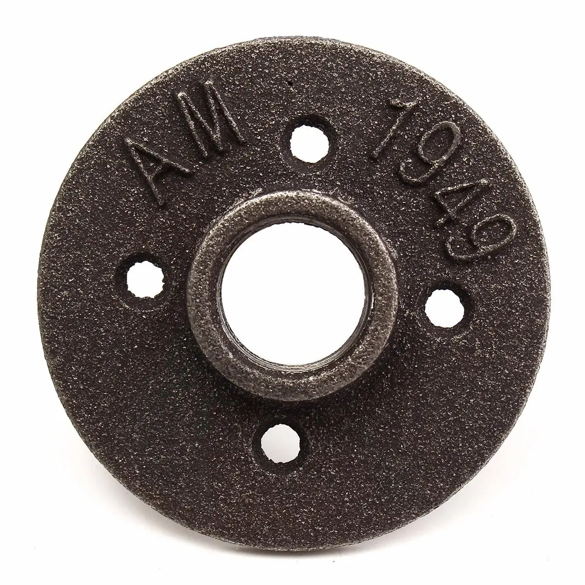 2pcs 3/4 Inch Black Malleable Iron Floor Flange - NPT Pipe Fitting Antique Seat - Image 3