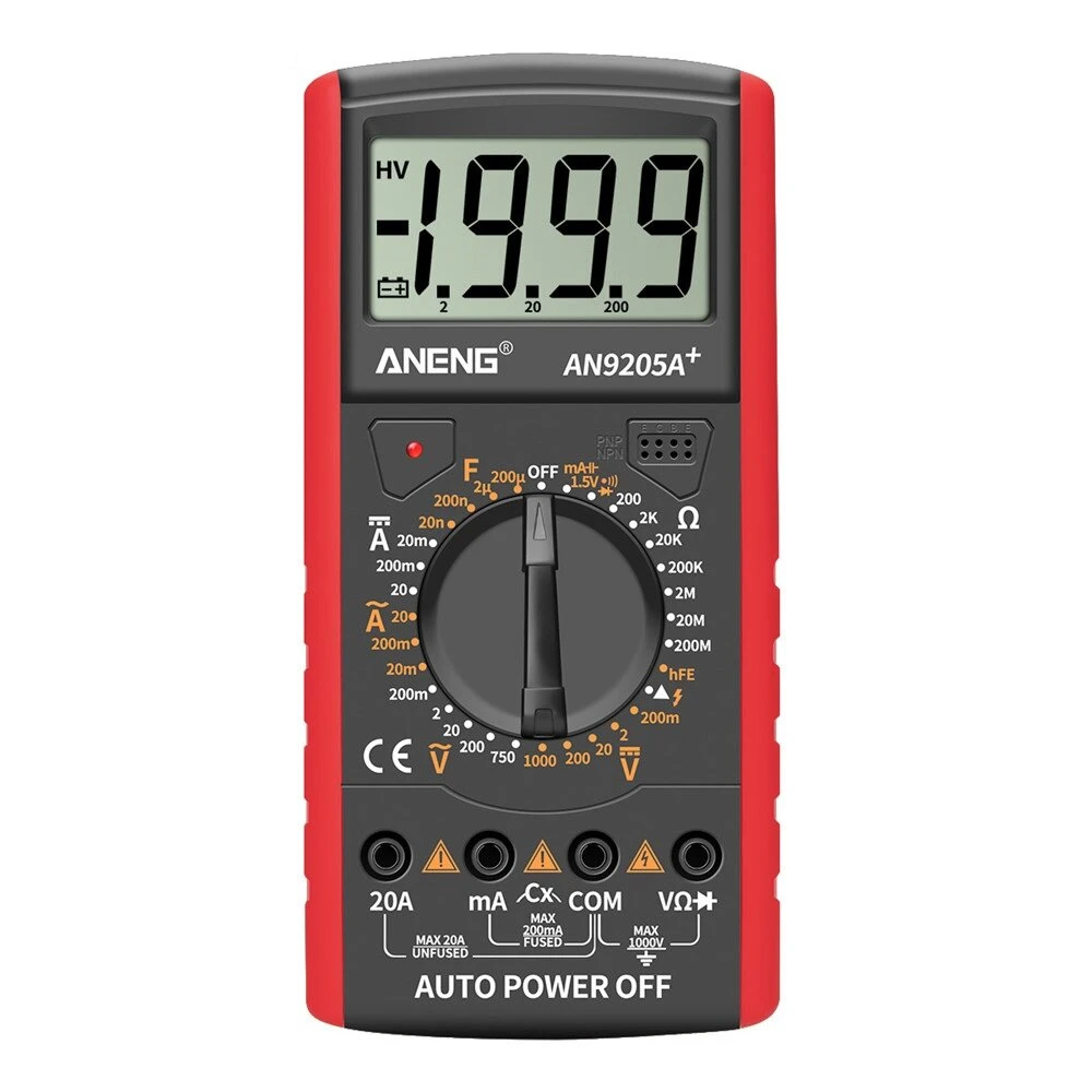 ANENG AN9205A+ Digital Multimeter | AC/DC Voltage Current & Continuity Tester - Image 3