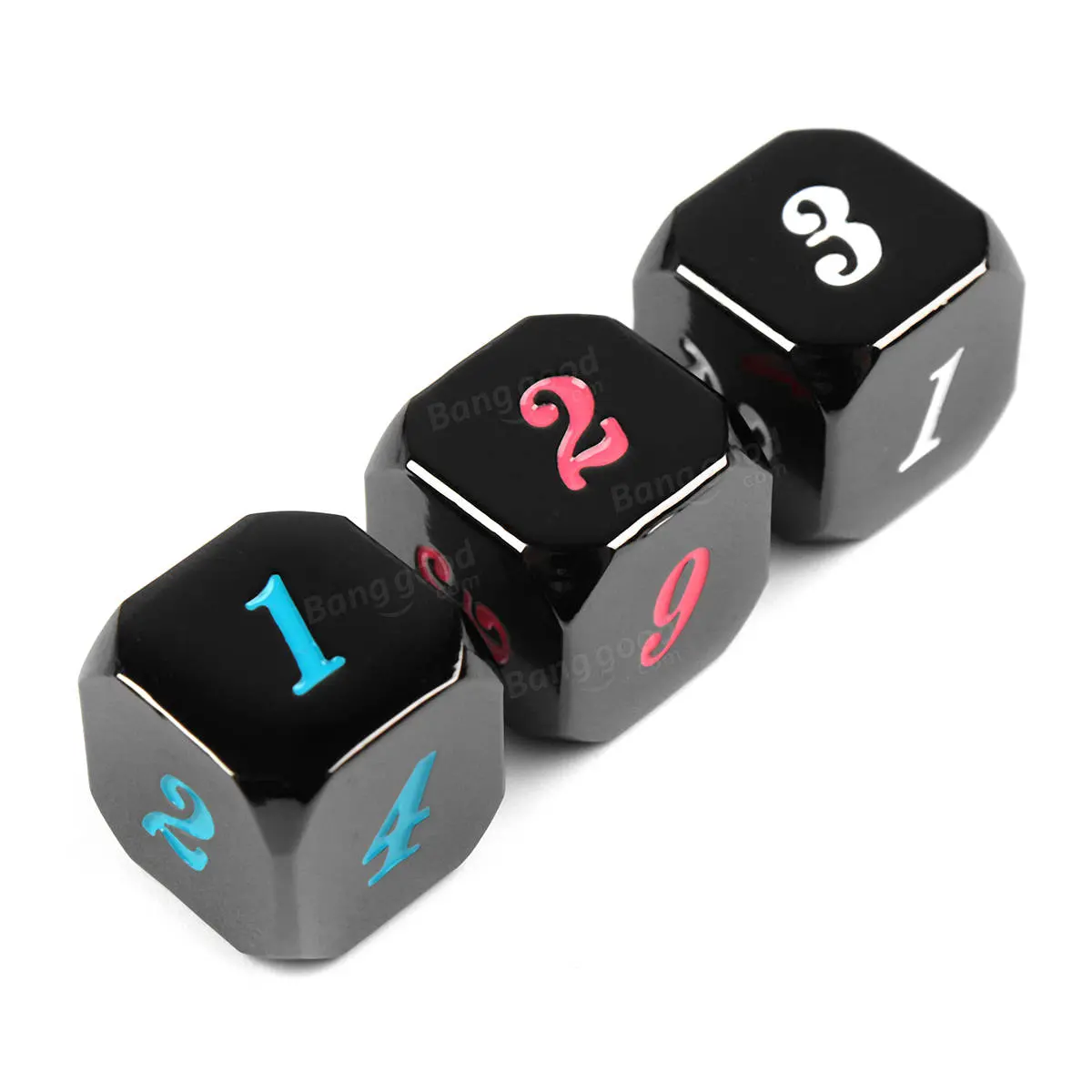 7Pcs Zinc Alloy Polyhedral Dice Set | Multi-Sided RPG Dice with Bag - Image 2
