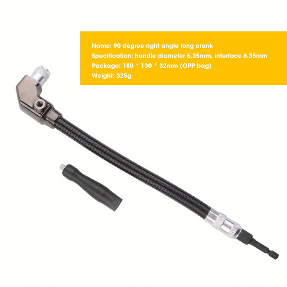 Right Angle Flex Shaft Drill Extension - 90 Degree Adjustable Adapter for Woodworking - Image 4