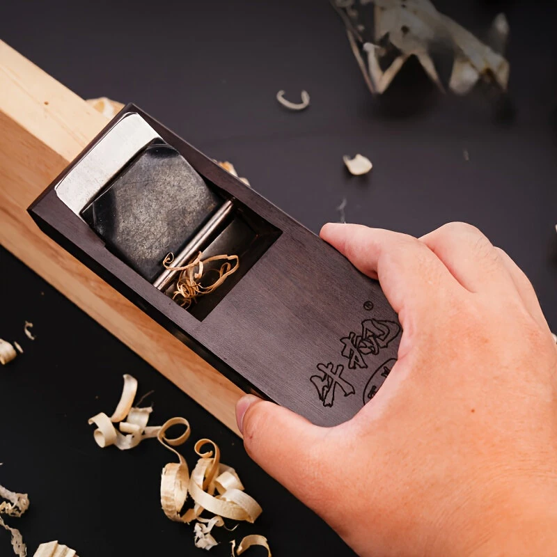 Ebony Hand Plane - High Speed Steel Blades | Manual Block Planer for Chamfering & Trimming - Image 3