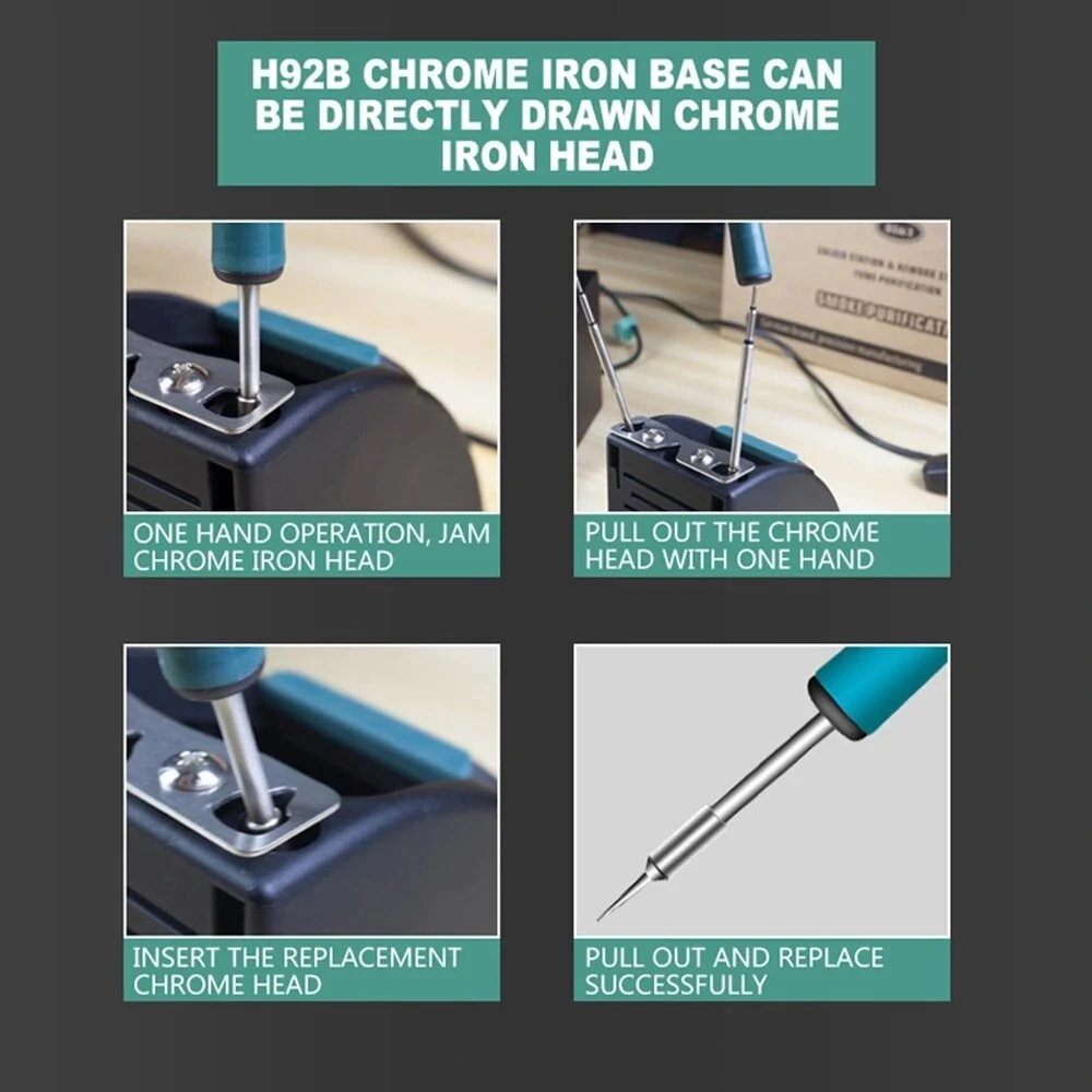 H92B 2-in-1 Soldering Station | High Frequency Thermostat with Hot Air Gun - Image 4
