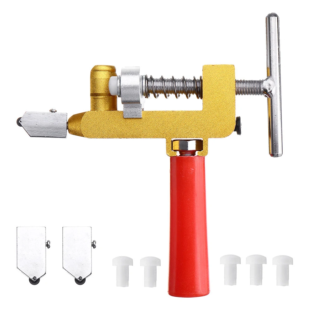 2 in 1 Glass Tile Opener - Carbide Blade Cutter with 2 Extra Heads for DIY - Image 2