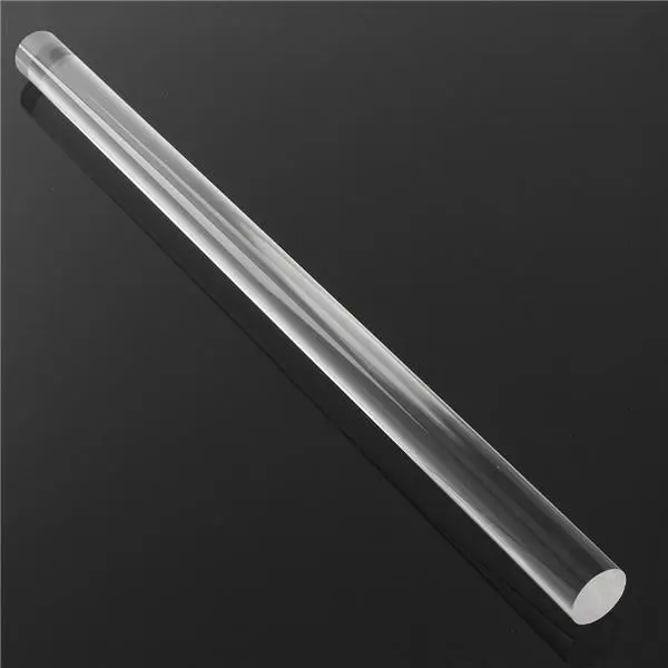 25mm x 300mm Clear Acrylic Round Rod 300mm Solid Bar - Image 2