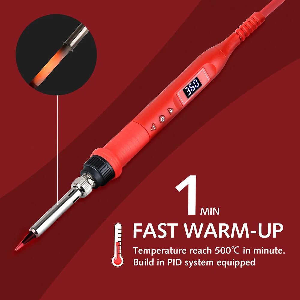JCD 908U 100W Soldering Iron Station - Adjustable Temp Digital Display | 110V/220V with Multimeter & Solder Sucker - Image 5
